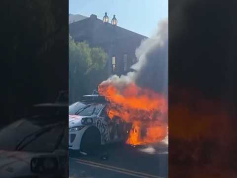 Waymo Self-Driving Cars Set Ablaze in LA Anti-ICE Protests